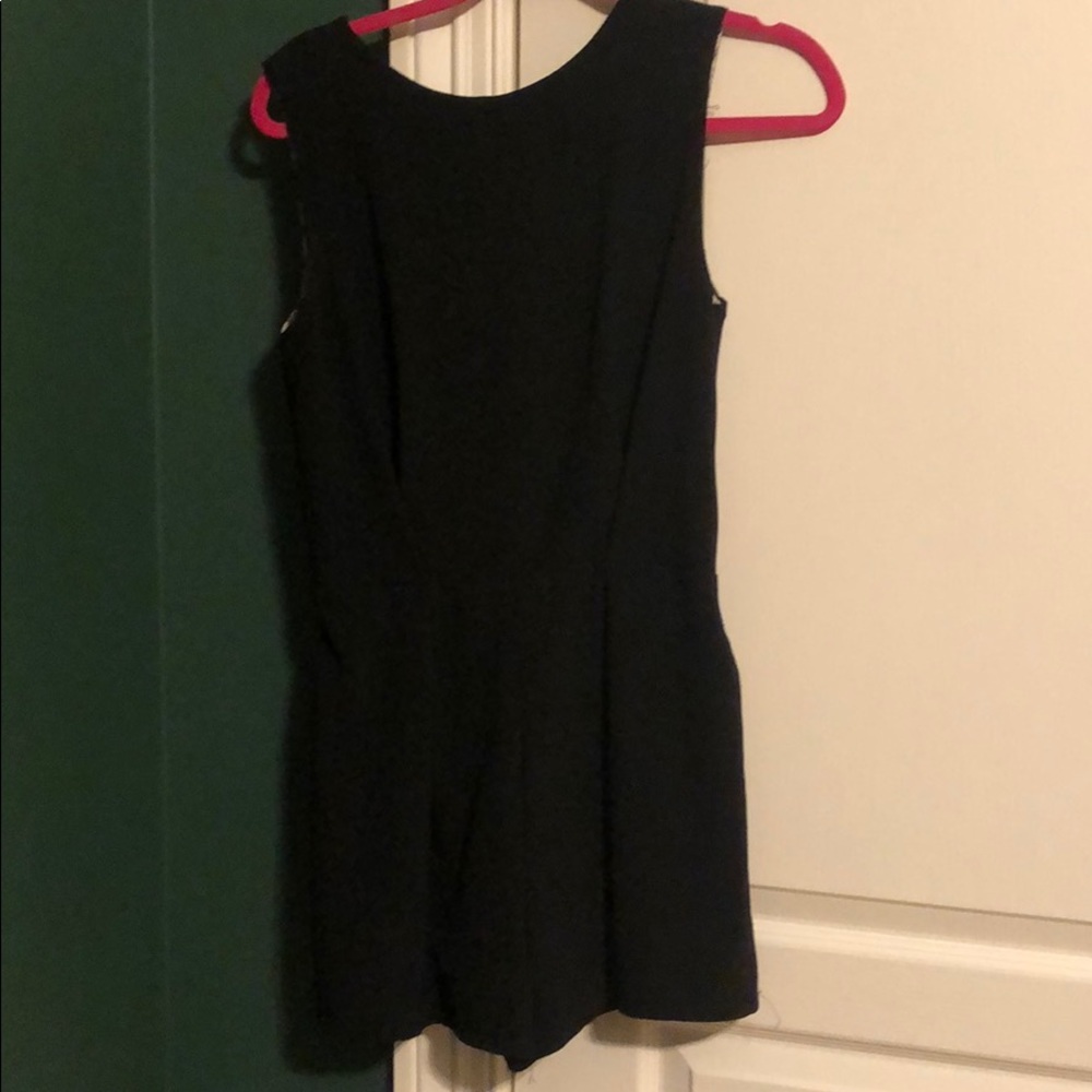 Black romper - lace back